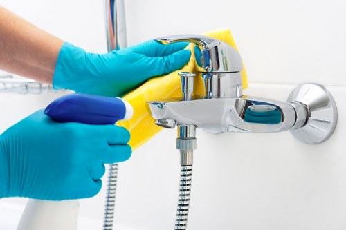 Professional cleaners maintaining a commercial property in Dulwich