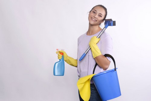 Local cleaners carrying out a thorough deep clean in a Dulwich flat